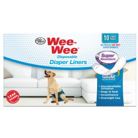 Wee-Wee Super Absorbent Disposable Dog Diaper Linders 10 count