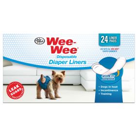 Wee-Wee Super Absorbent Disposable Dog Diaper Liners 24 count