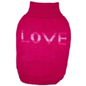 Fashion Pet True Love Dog Sweater Pink - Medium