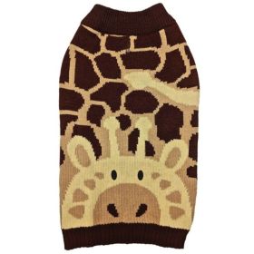 Fashion Pet Giraffe Dog Sweater Brown - Small