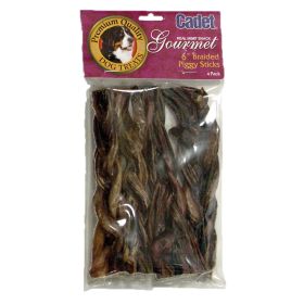 Braided Piggy Sticks 6 inches 4 pack