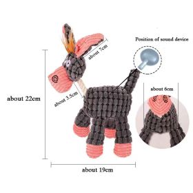 Dog Squeaky Toy For Dog & Cat; Donkey Shaped Plush Toy Dog Chew Toy; Interactive Dog Toy