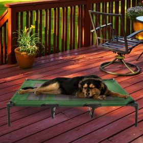 Elevated Dog Bed Indoor/Outdoor Dog Cot or Puppy Bed for Pets up to 110lbs by Petmaker (Green)