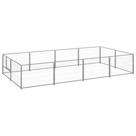 Dog Kennel Silver 86.1 ft Steel