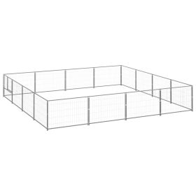 Dog Kennel Silver 172.2 ft Steel