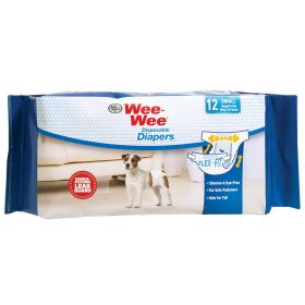 Wee-Wee Disposable Diapers 12 pack (Color: White, size: small)