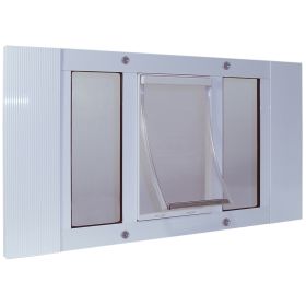 Aluminum Sash Pet Door (Color: White, size: medium)