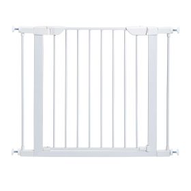 Steel Pressure Mount Pet Gate (Color: White)