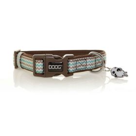 Neoprene Dog Collar Benji (Color: Blue/Grey, size: large)