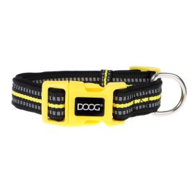 Neoprene Dog Collar Bolt Neon (Color: Yellow/Black, size: large)