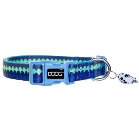 Neoprene Dog Collar Pluto (Color: Blue/Geometric, size: large)