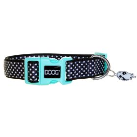 Neoprene Dog Collar Pongo (Color: Black/White Polka Dot, size: large)