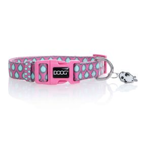 Neoprene Dog Collar Luna (Color: Pink/Blue, size: large)