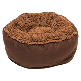 Dirty Dog Round Bed (Color: Brown, size: large)