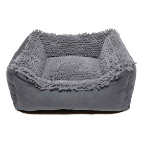 Dirty Dog Lounger Bed (Color: Cool Grey, size: small)