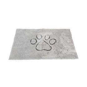 Dirty Dog Door Mat (Color: Silver Grey, size: small)