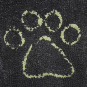 Dirty Dog Door Mat (Color: Cool Grey/Lime Green, size: small)