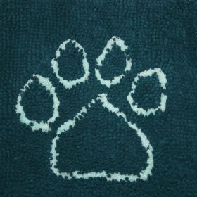 Dirty Dog Door Mat (Color: Petrol/Turquoise, size: small)