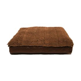 Dirty Dog Rectangle Bed (Color: Brown, size: large)