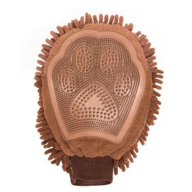 Dirty Dog Grooming Mitt (Color: Brown)