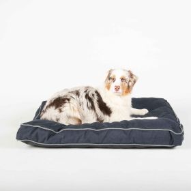 Repelz-It Upholstery Chenille Rectangle Pet Bed (Color: Blue/Grey, size: small)