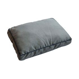 Repelz-It Upholstery Chenille Rectangle Pet Bed (Color: Grey/Blue, size: small)