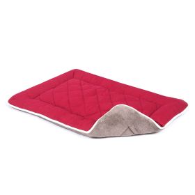 Pet Cotton Canvas Sleeper Cushion (Color: Berry, size: large)