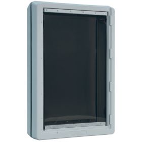 Ruff-Weather Pet Door (Color: Grey, size: Super Large)