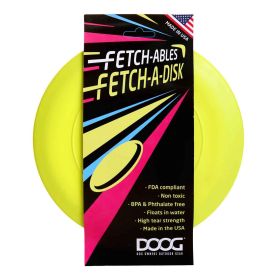 Fetch-ables Fetch-A-Disc Dog Toy (Color: yellow)