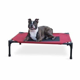 Original Pet Cot Elevated Pet Bed (Color: Red, size: medium)