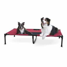 Original Pet Cot Elevated Pet Bed (Color: Red, size: Extra Large)