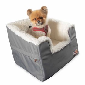 Bucket Booster Pet Seat Collapsible Rectangle (Color: Gray, size: small)