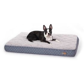 Quilt-Top Superior Orthopedic Pet Bed (Color: Gray, size: medium)