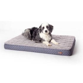 Quilt-Top Superior Orthopedic Pet Bed (Color: Gray, size: large)