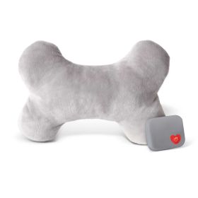 Mother's Heartbeat Plush Dog Bone Pillow (Color: Gray, size: small)