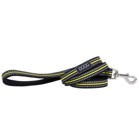 Neoprene Dog Leash Bolt Neon (Color: Black/Yellow, size: small)