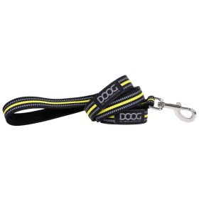 Neoprene Dog Leash Bolt Neon (Color: Black/Yellow, size: large)