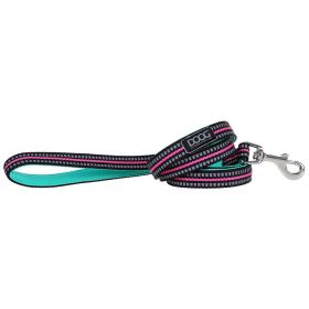 Neoprene Dog Leash Rin Tin Tin (Color: Teal/Pink, size: small)