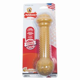 Power Chew Barbell Peanut Butter Dog Toy (size: Extra Large)