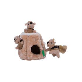 Hide-A-Squirrel Dog Toy (Color: Brown, size: medium)