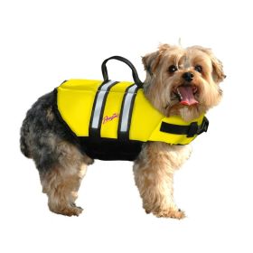 Nylon Dog Life Jacket (Color: yellow, size: small)