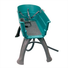 Elevated Dog Bath and Grooming Center Flat Rate Shipping (Color: Teal, size: large)